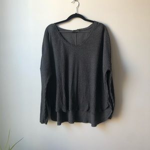 Urban Outfitters Oversized Gray Thermal Top🍂